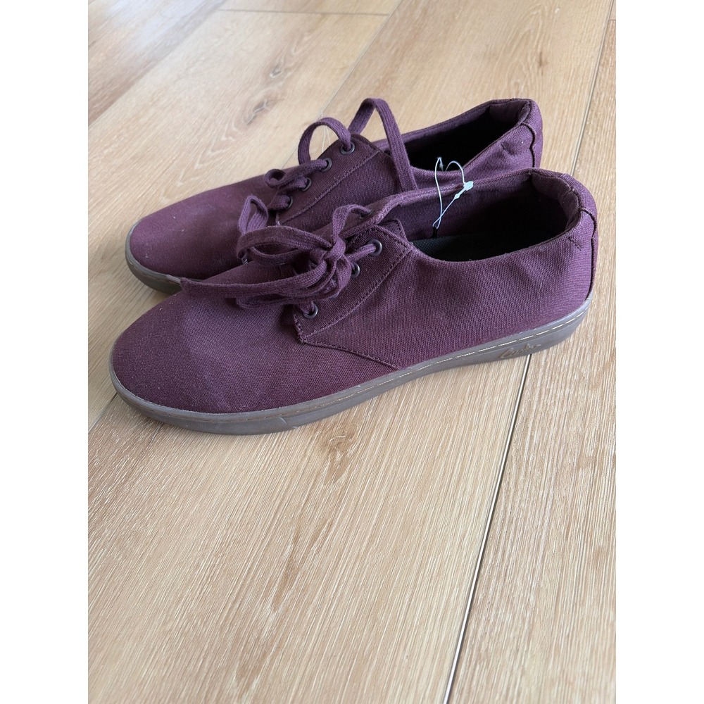Cuater by TravisMathew Mens 4MO150 Canvas Sneakers Burgundy Wine‎ Shoes Size 9
